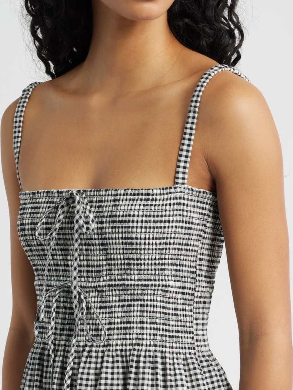 Hill House Home The Larissa Nap Dress in Black/Sand Gingham | Small | SOLD OUT - Picture 6 of 15